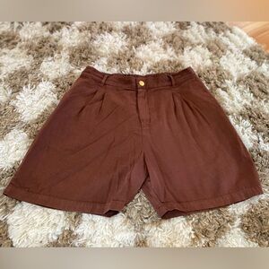 Big Bud Press brown pleated trouser shorts XL